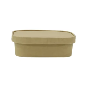 Kraft Paper Container With Paper Lid 650ml 25 Pieces