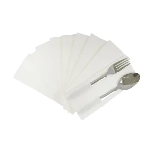 SNH Premium Airlaid Pocket Napkin 40x33cm White 65 Pieces